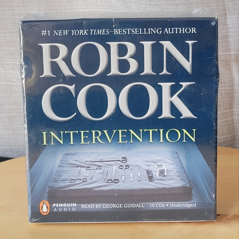 NWT SEALED Audiobook on 10 CDs unabridged Intervention By Robin Cook.
